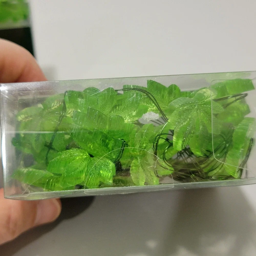 Kurt S Adler Cannabis Fairie Lights 20 LED Green Fuzzee Tails Bonzai Monkey 420